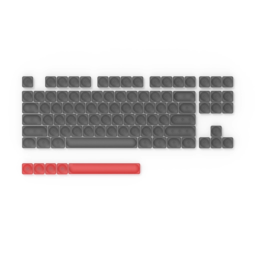 LCK 透明 ロープロファイル キーキャップセット 無刻印 PC素材 RGB対応